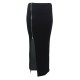 Women's Stretchy Split Maxi Long Skirt Zipper Side Slit Party Maxi Skirts