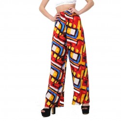 Women Printed Palazzo Wide Leg Baggy Trousers