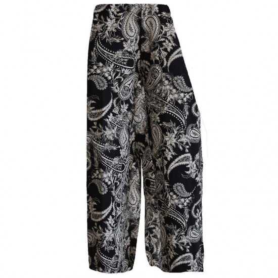 Women Printed Palazzo Wide Leg Baggy Trousers
